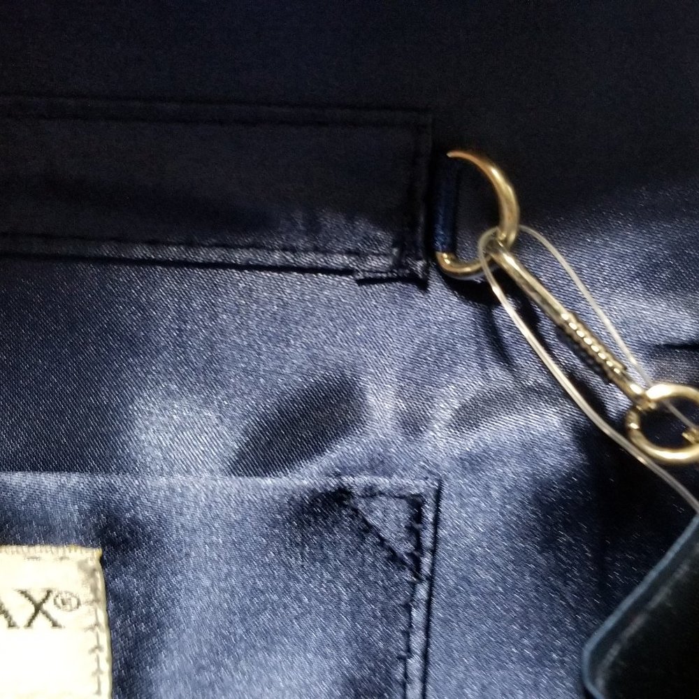 NWT Dunne Sax Satin Blue Convertible Evening Lilly Clutch by Jessica McClintock - Picture 11 of 15